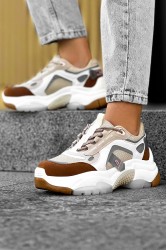 Kadın Sneaker - Bej Taba - Linda