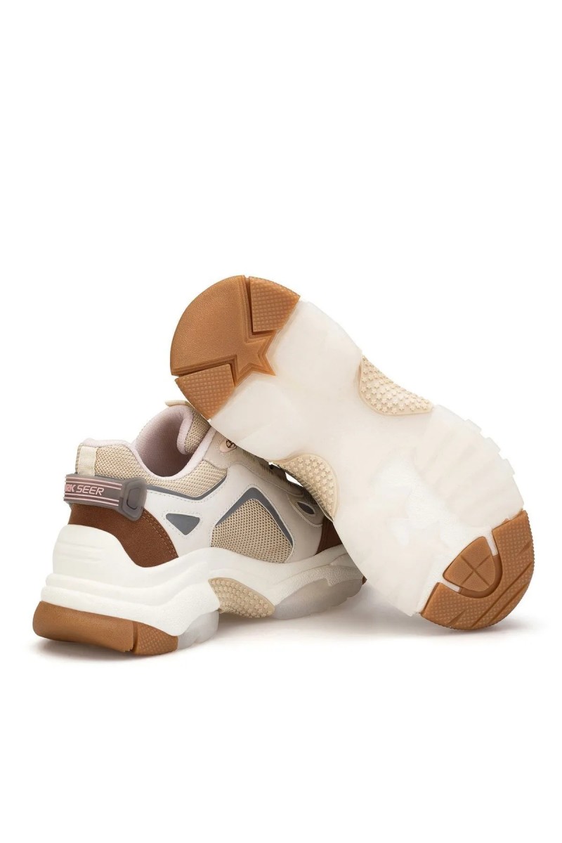 Kadın Sneaker - Bej Taba - Linda