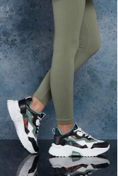 Kadın Sneaker - Beyaz Siyah - DS.PMD239K2110