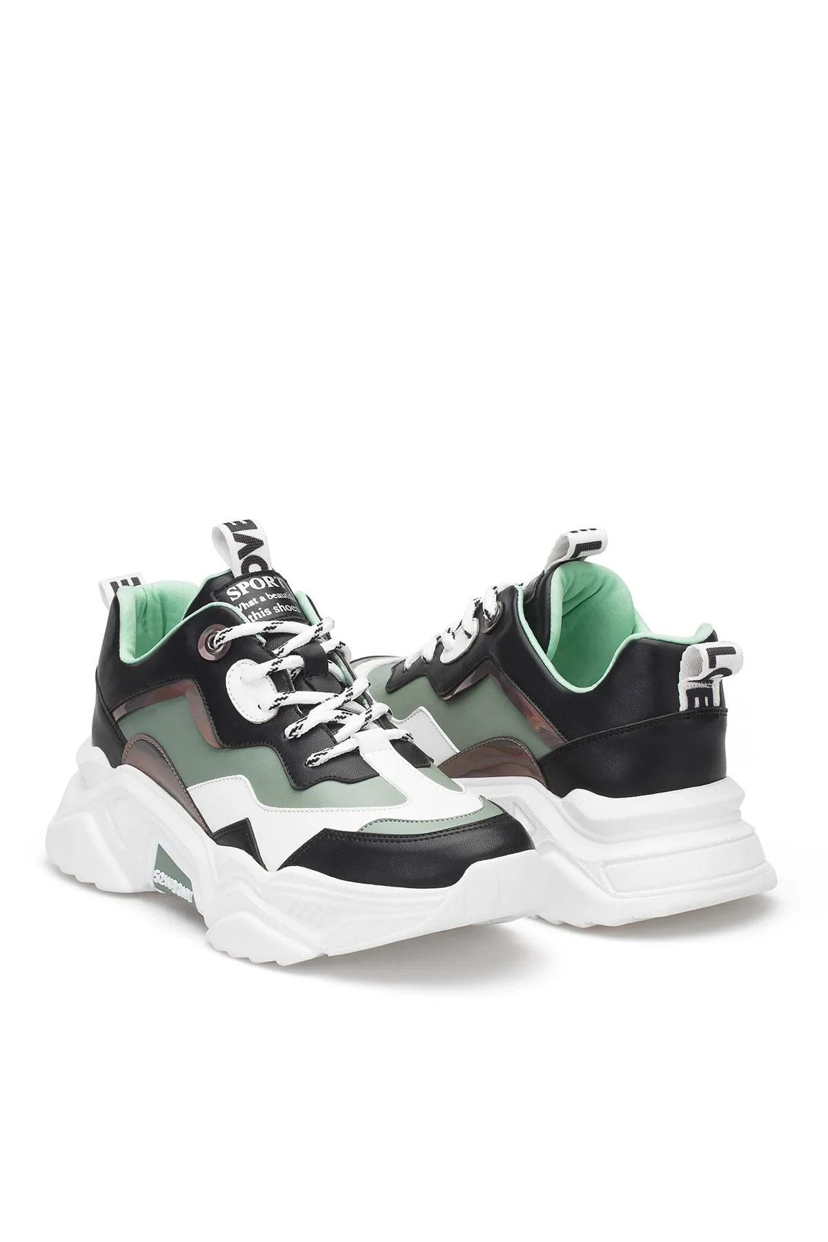 Kadın Sneaker - Beyaz Siyah - DS.PMD239K2110
