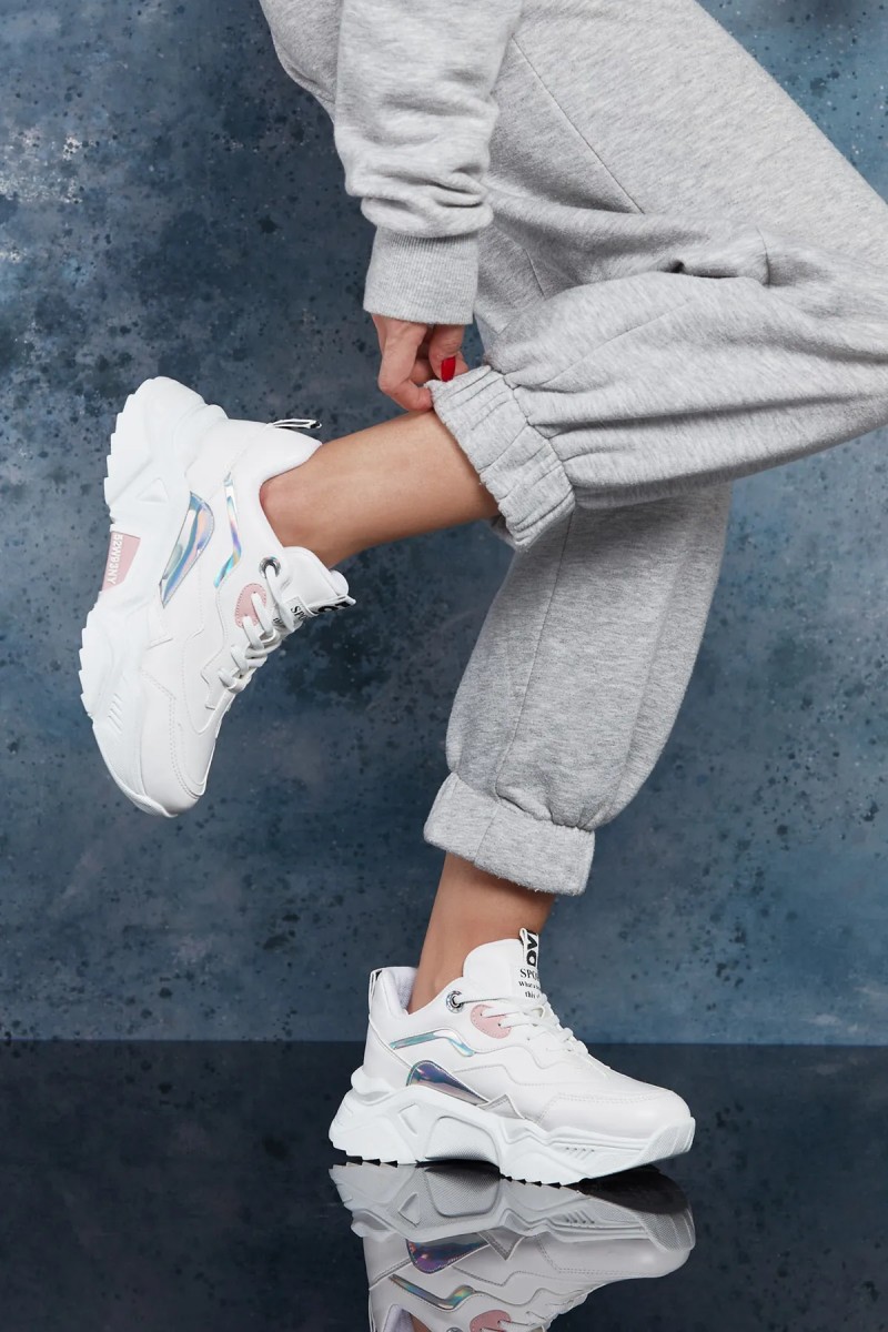 Kadın Sneaker - Beyaz Pudra - DS.PMD239K2110