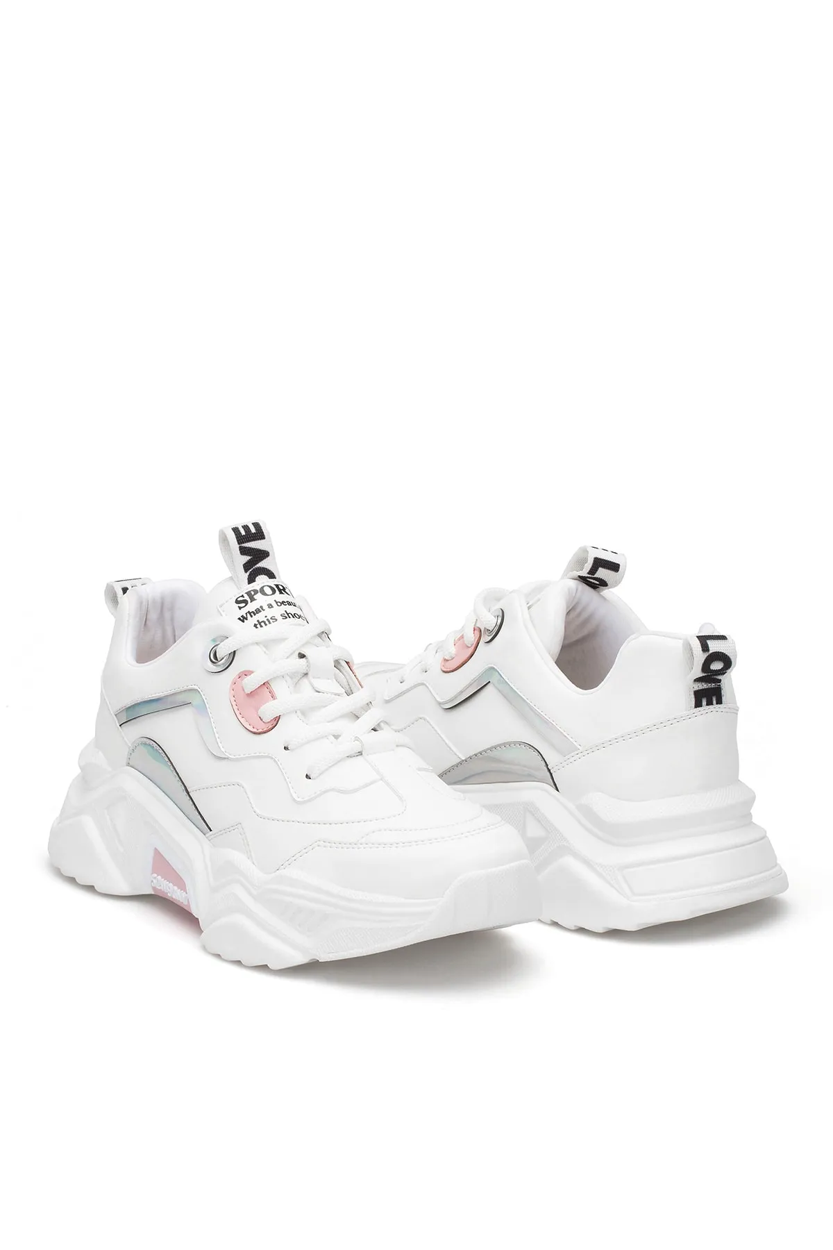 Kadın Sneaker - Beyaz Pudra - DS.PMD239K2110
