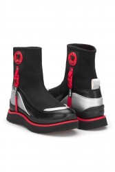 Kadın Bot - Siyah Kırmızı - DS.TPG