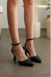 Kadın Topuklu Ayakkabı - 0004 - Siyah