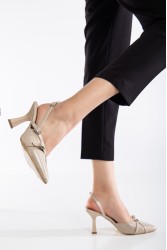 Kadın Topuklu Ayakkabı - Katrin - Bej