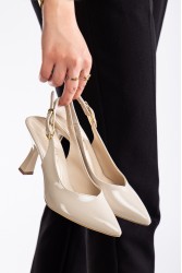 Kadın Topuklu Ayakkabı - Reya - Bej