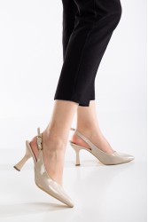 Kadın Topuklu Ayakkabı - Reya - Bej