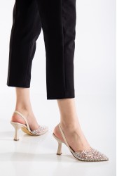 Kadın Topuklu Ayakkabı - Poppy - Bej