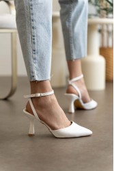 Kadın Topuklu Ayakkabı - Aster - Beyaz