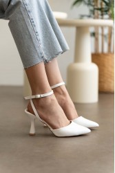 Kadın Topuklu Ayakkabı - Aster - Beyaz