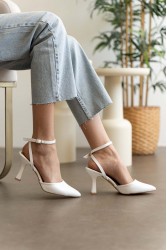 Kadın Topuklu Ayakkabı - Aster - Beyaz