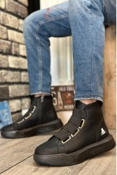 Erkek Bilekli Sneaker - Siyah - 0142