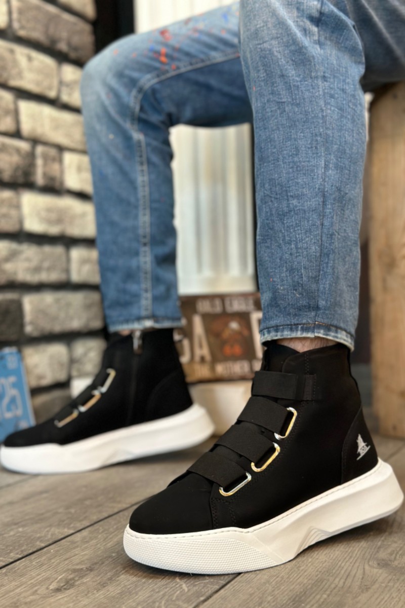 Mens Boots - Black White - 0142