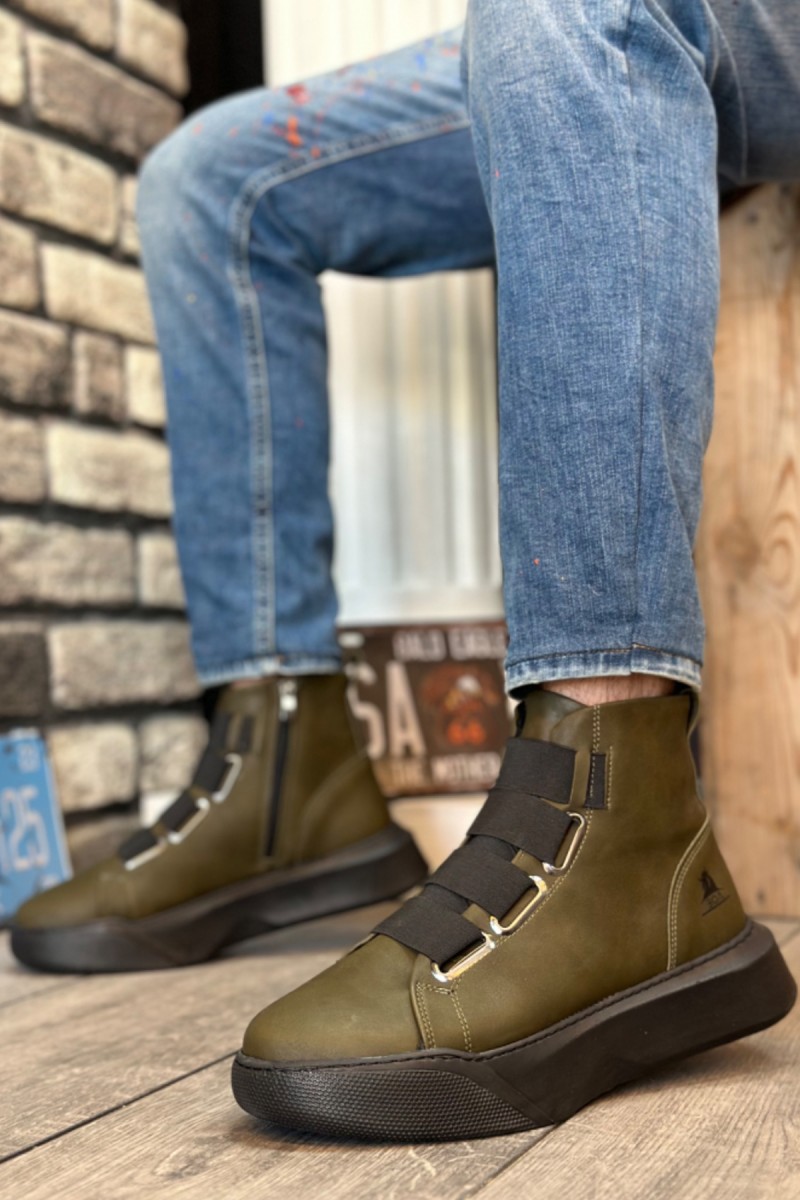 Mens Boots - Khaki - 0142