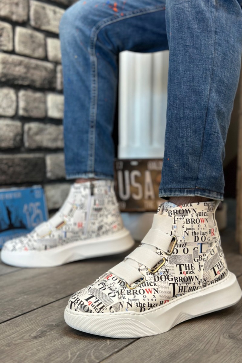 Erkek Bot - Yazı Baskılı - 0142