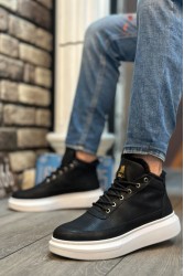 Erkek Bilekli Sneaker - Siyah Beyaz - 0151