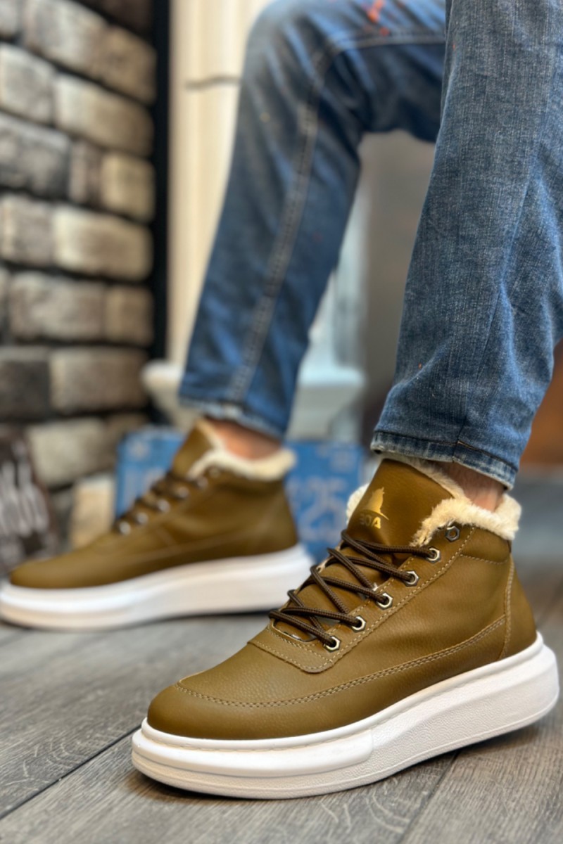 Erkek Bilekli Sneaker - Vizon - 0151