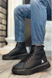 Erkek Bilekli Sneaker - Siyah - 0155