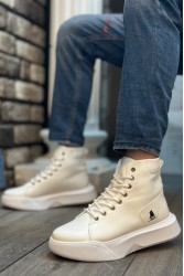Mens High Top Sneakers - White - 0155