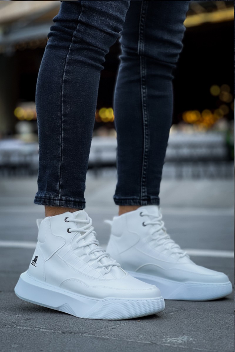 Erkek Bilekli Sneaker - Beyaz - 0192