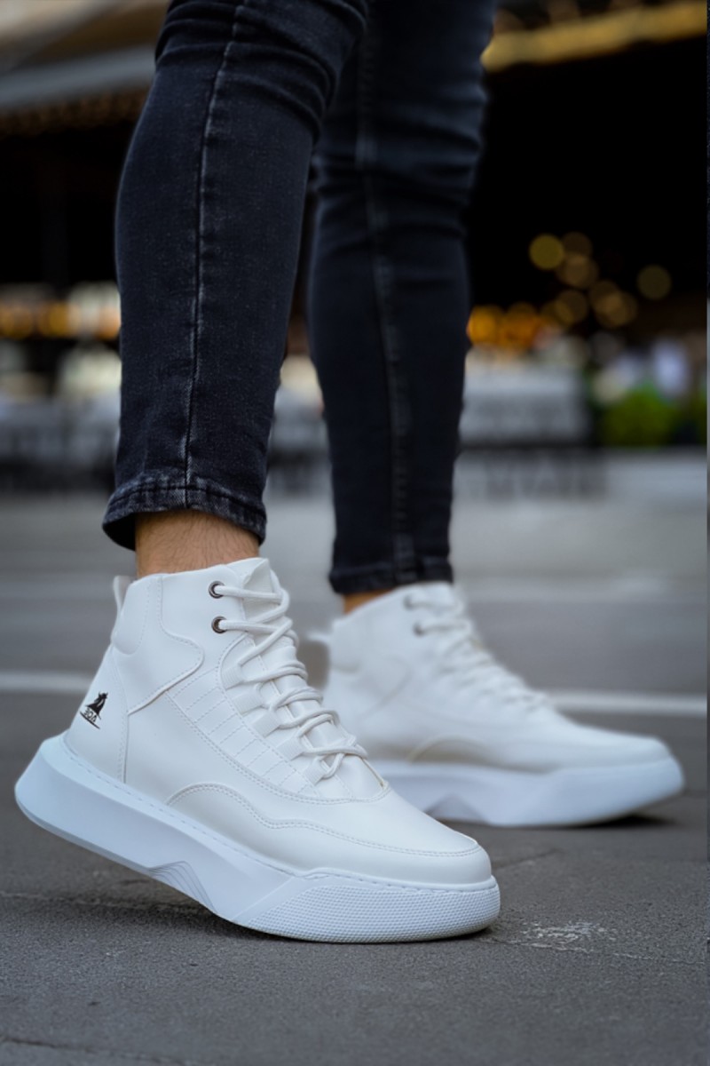 Erkek Bilekli Sneaker - Beyaz - 0192