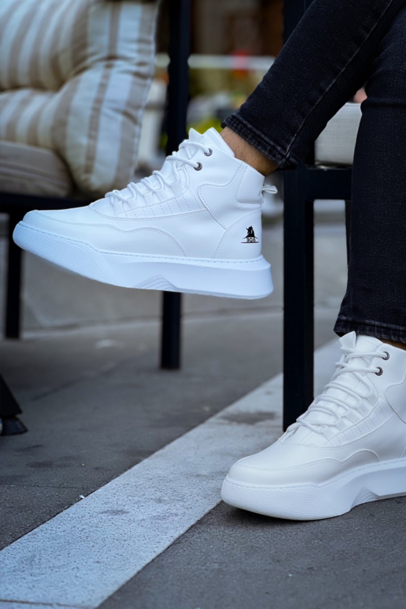 Erkek Bilekli Sneaker - Beyaz - 0192