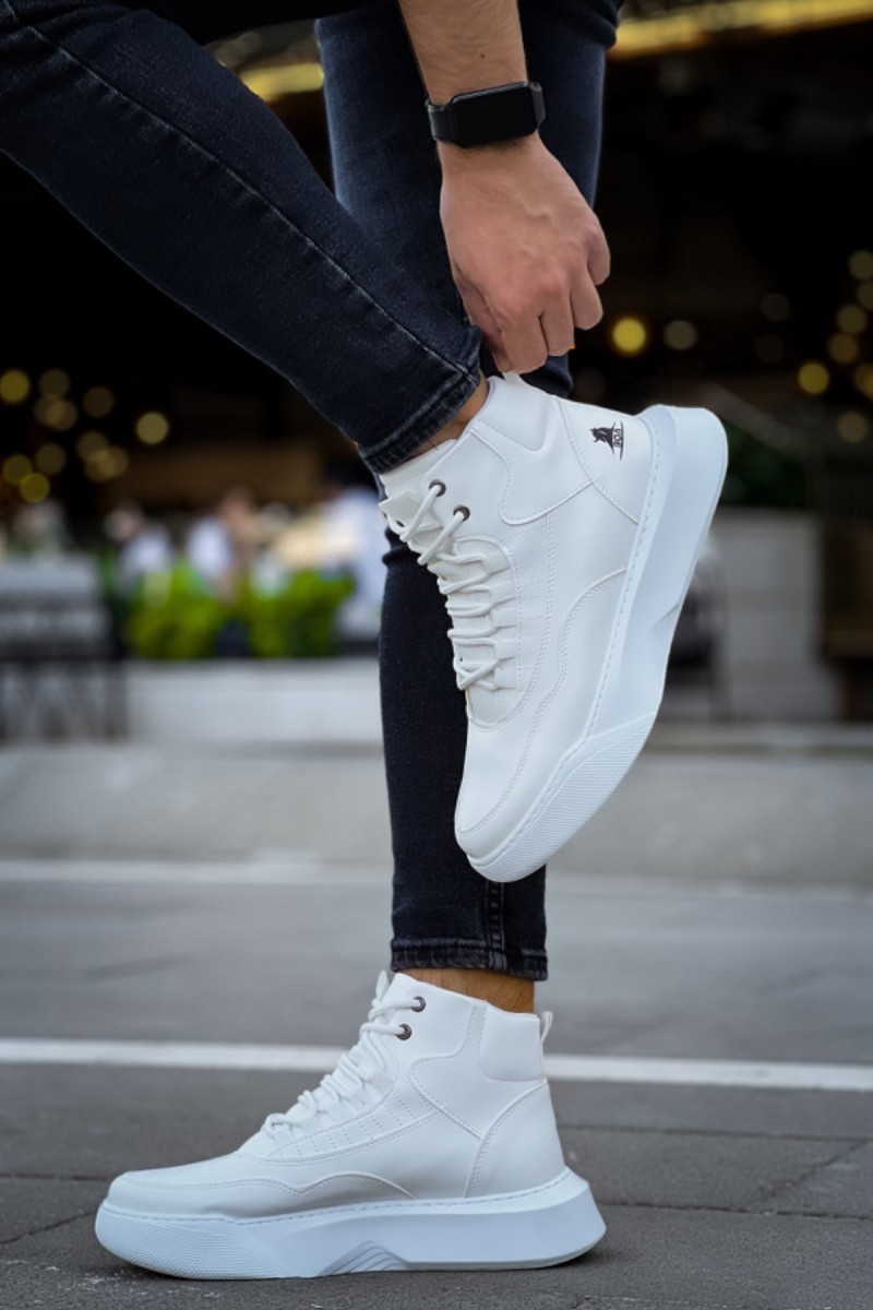 Erkek Bilekli Sneaker - Beyaz - 0192