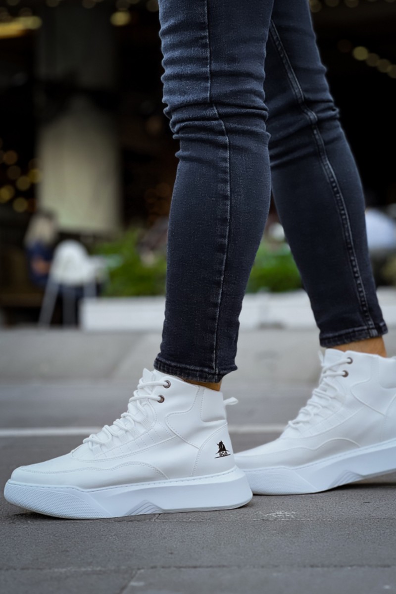 Erkek Bilekli Sneaker - Beyaz - 0192