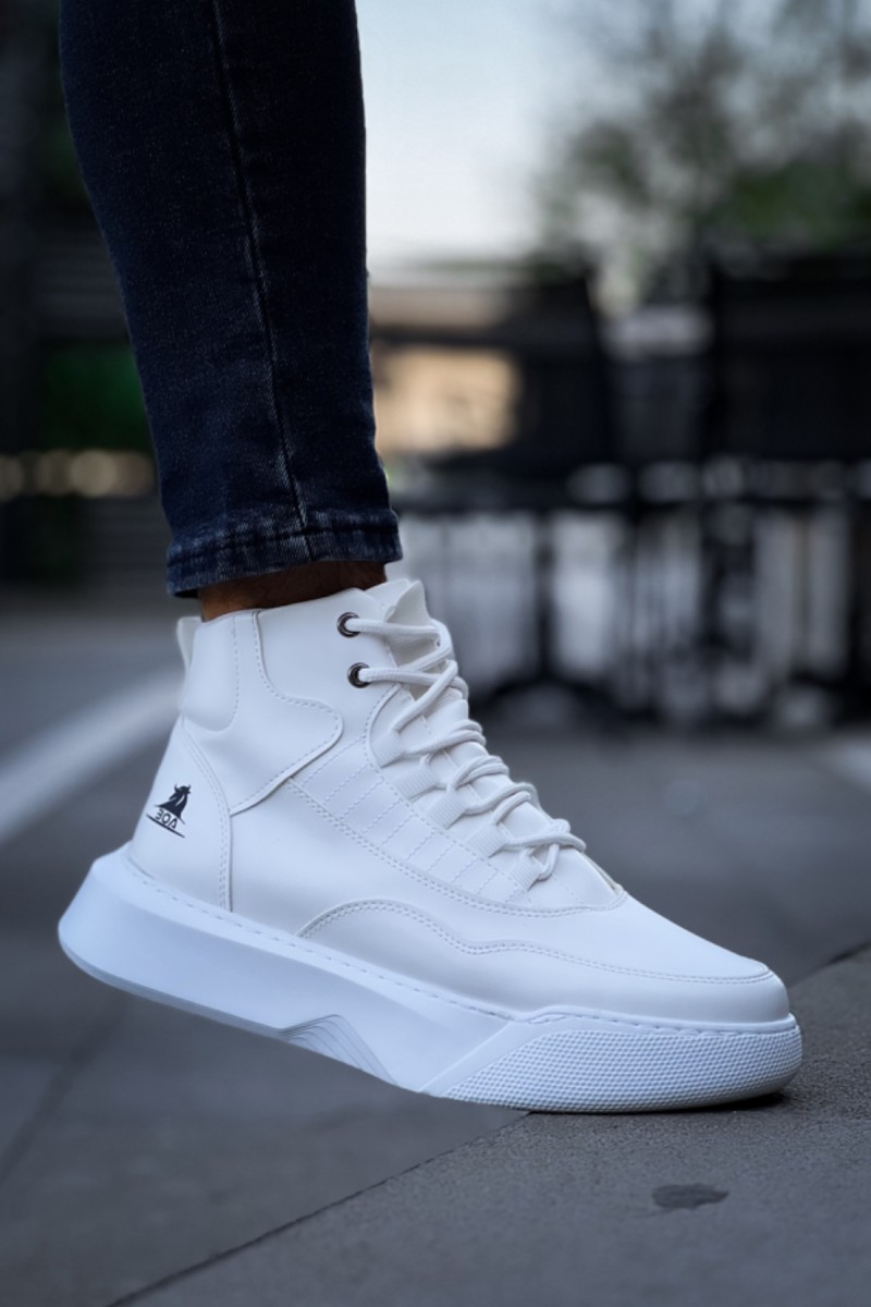 Erkek Bilekli Sneaker - Beyaz - 0192