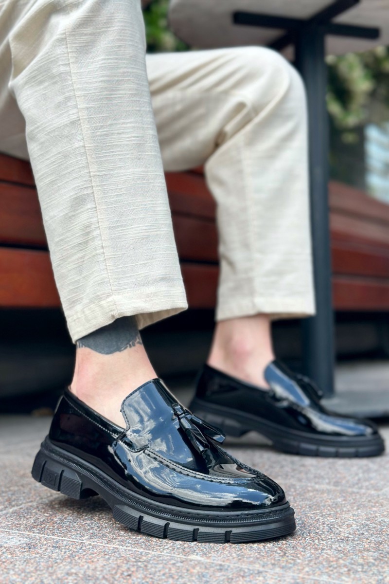 Erkek Klasik Ayakkabı - Siyah Rugan - 0240