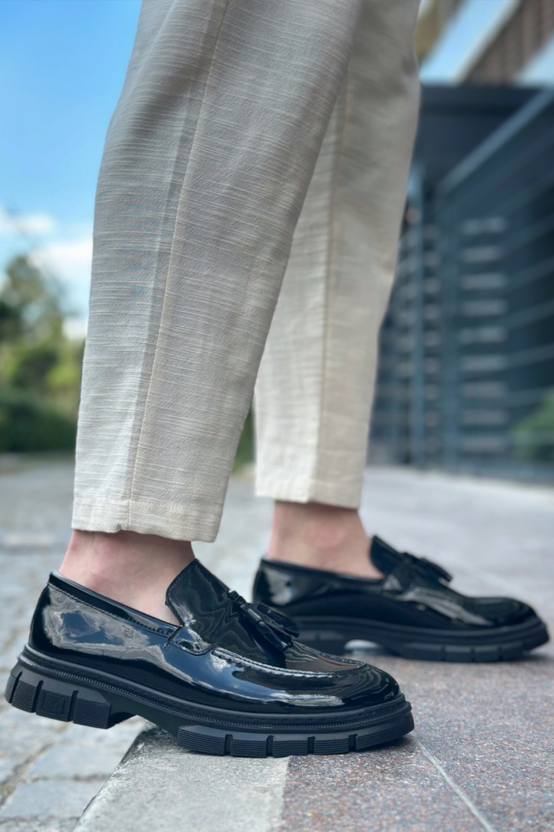 Erkek Klasik Ayakkabı - Siyah Rugan - 0240