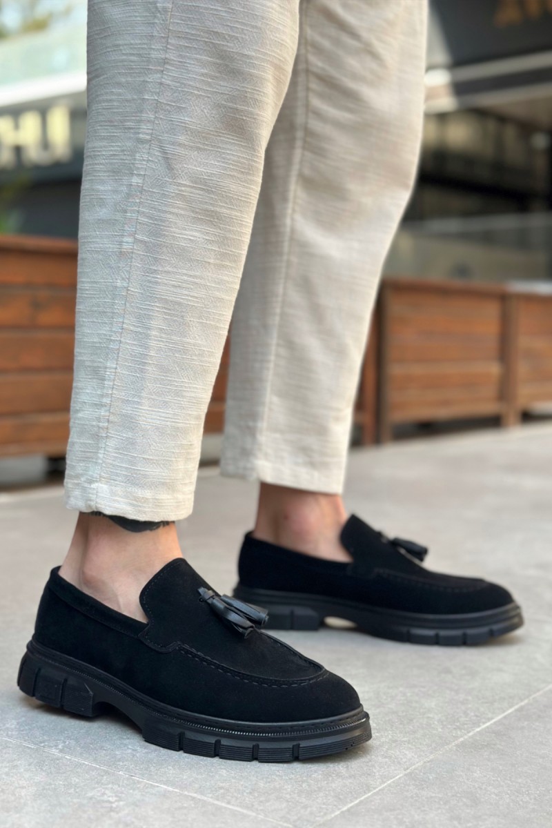 Mens Loafer - Black Suede - 0240