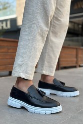 Mens Loafer - Black White - 0240