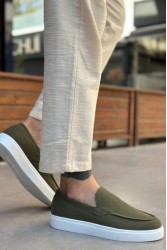 Erkek Mokasen - Haki Süet - 0241