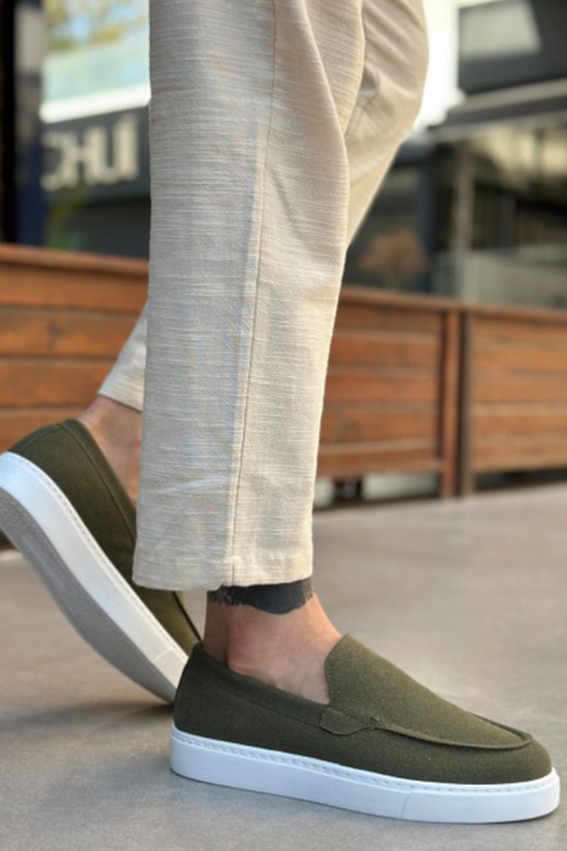 Erkek Mokasen - Haki Süet - 0241