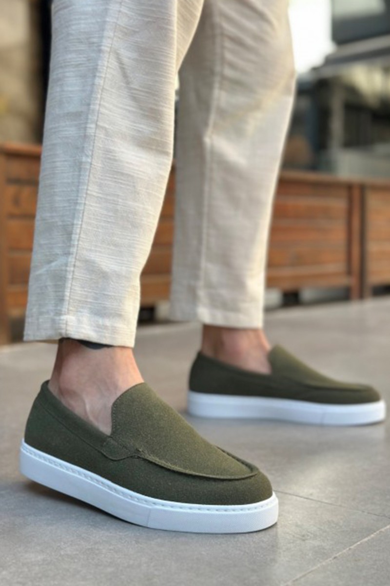 Erkek Mokasen - Haki Süet - 0241