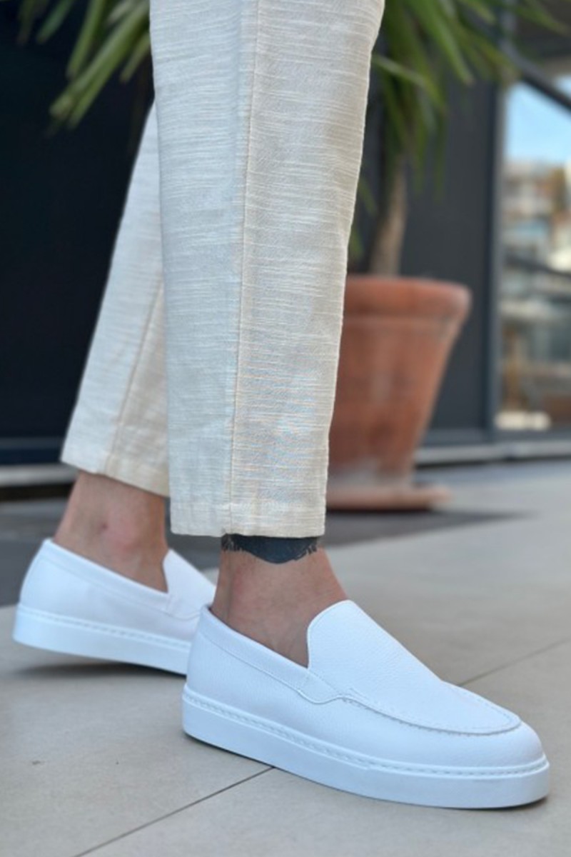 Erkek Mokasen - Beyaz - 0241