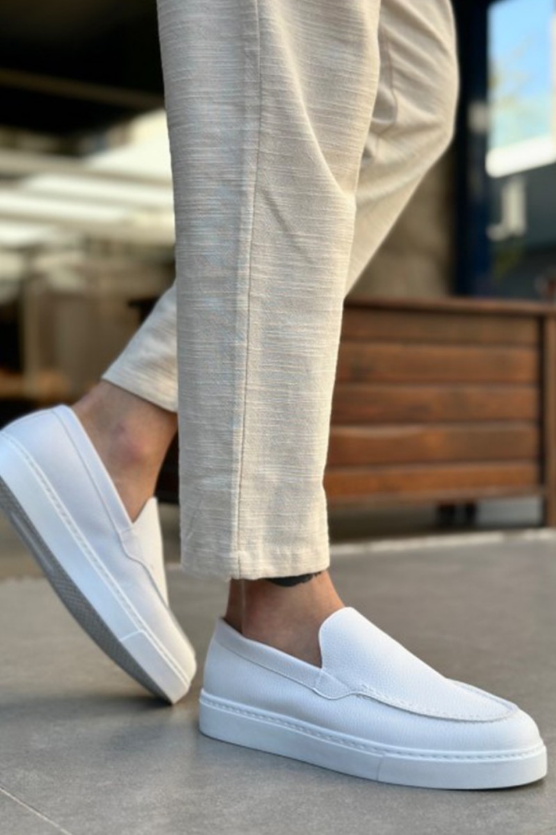 Erkek Mokasen - Beyaz - 0241