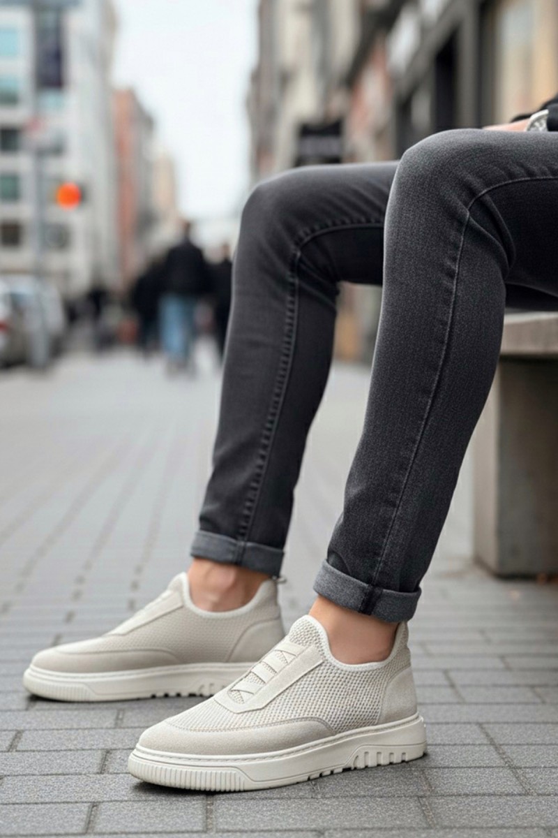 Erkek Sneaker - Bej - 0911