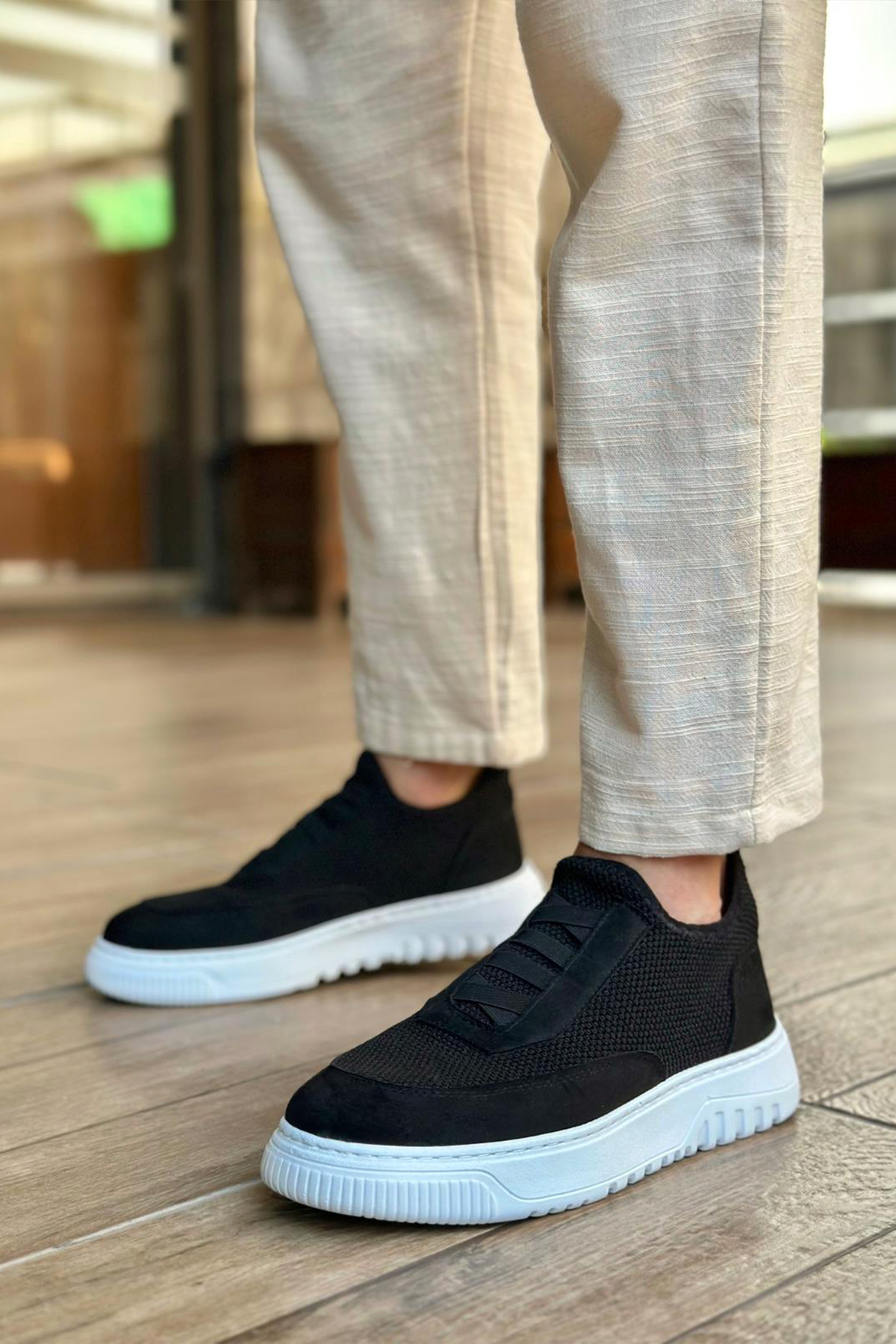 Erkek Sneaker - Siyah - Beyaz - 0911