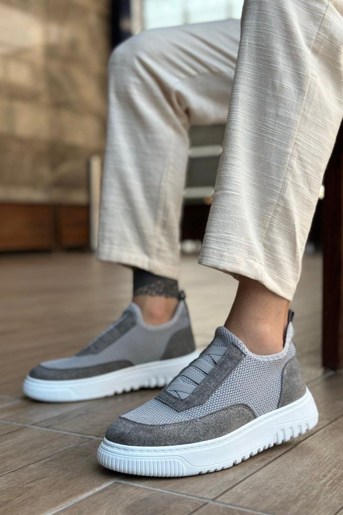 Erkek Sneaker - Gri - 0911