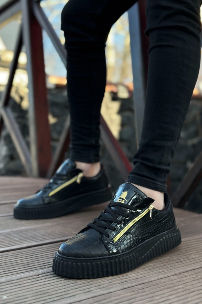 Erkek Sneaker - Siyah - Zipper 308