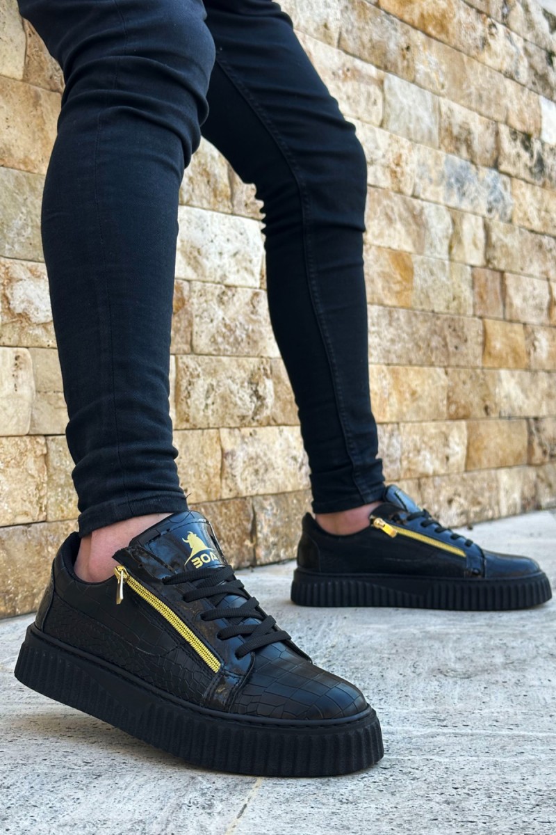 Erkek Sneaker - Siyah - Zipper 308
