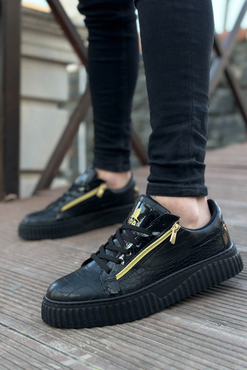 Erkek Sneaker - Siyah - Zipper 308