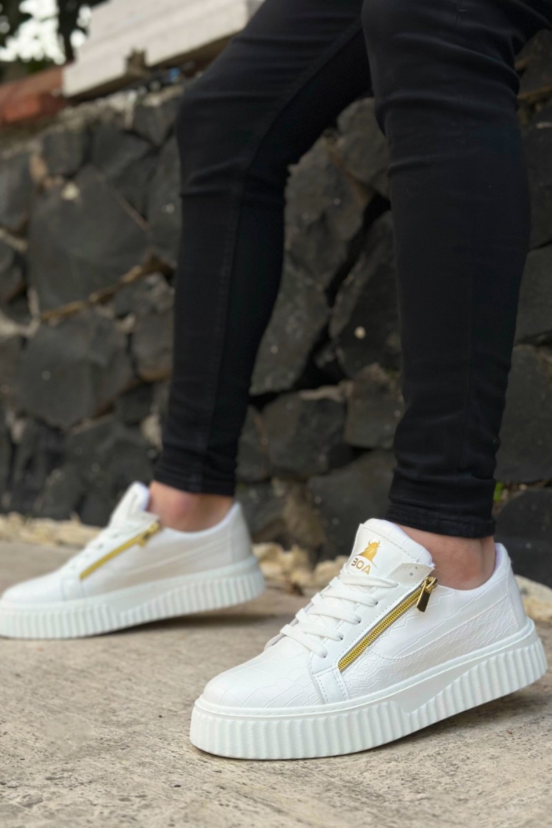 Erkek Sneaker - Beyaz - Zipper 308
