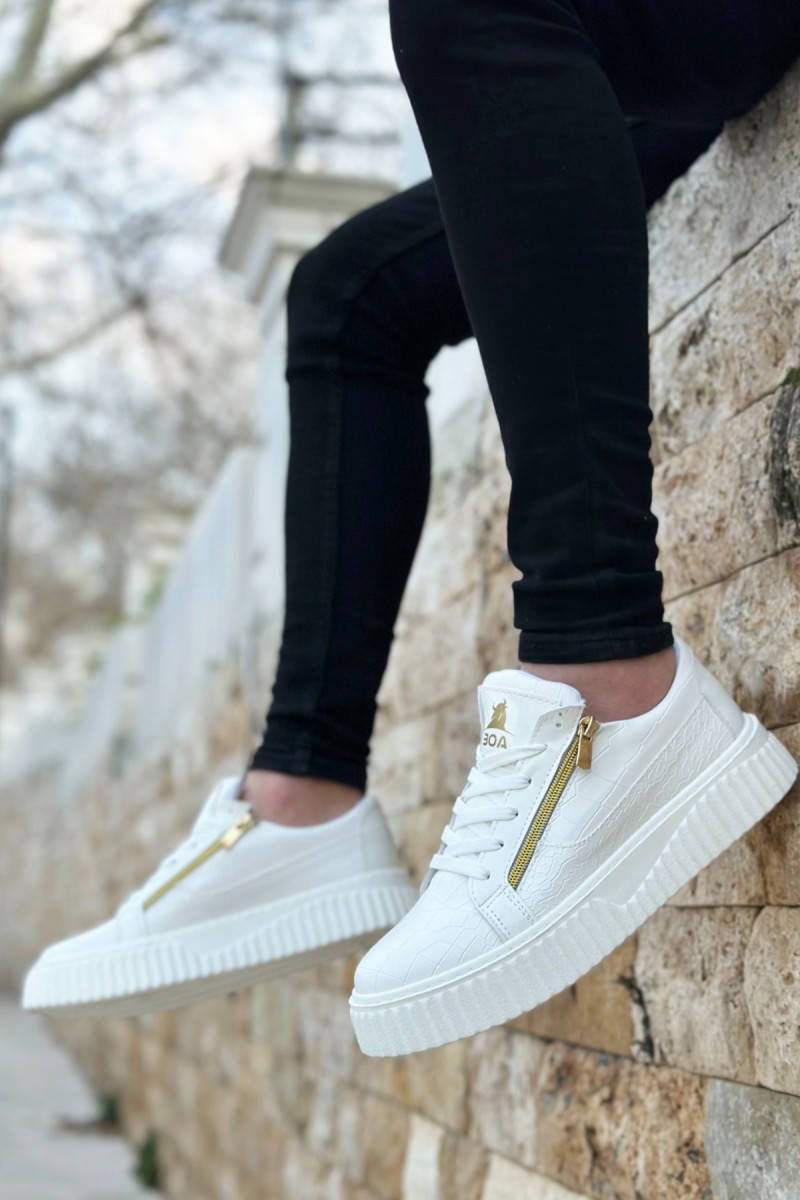 Erkek Sneaker - Beyaz - Zipper 308