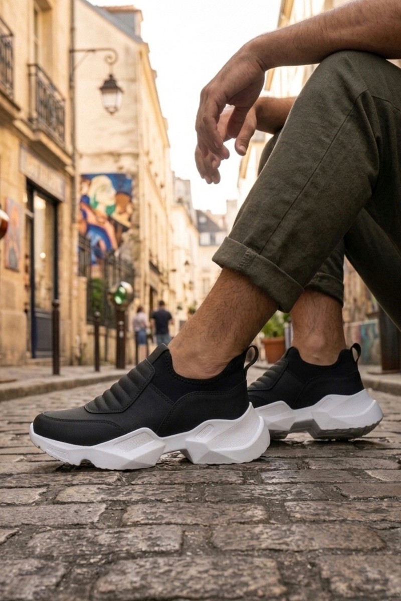 Erkek Sneaker - Siyah Beyaz - 402