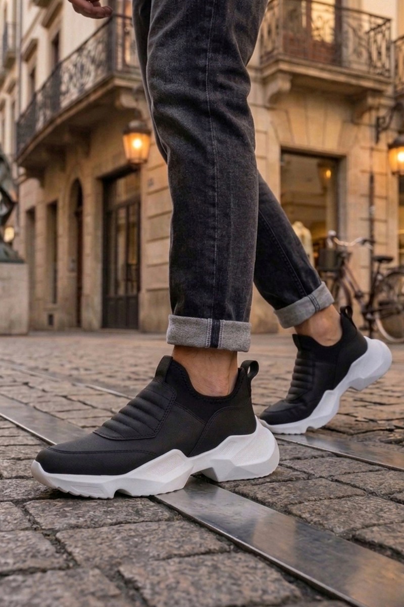 Erkek Sneaker - Siyah Beyaz - 402