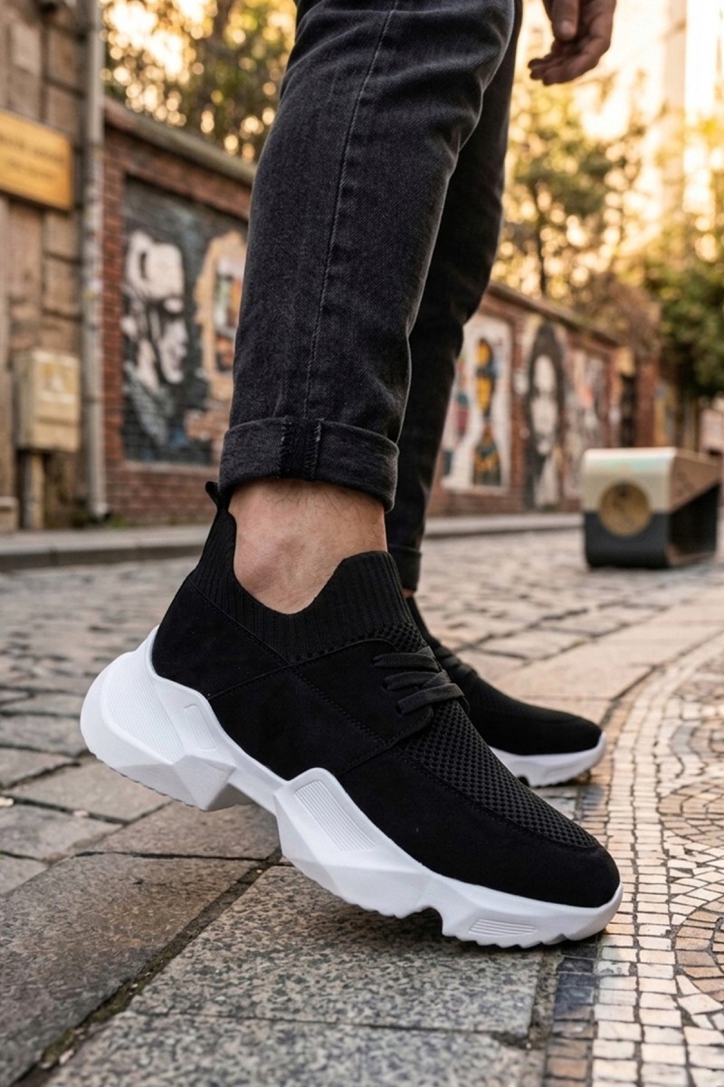 Erkek Sneaker - Siyah Beyaz - 403