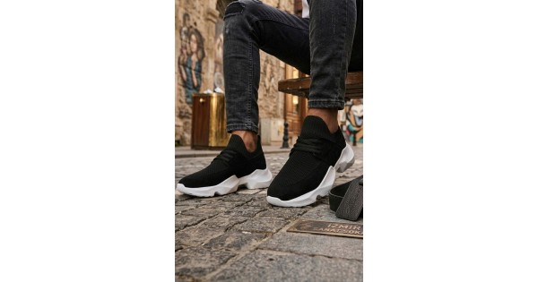 Erkek Sneaker - Siyah Beyaz - 403 - 403-BLACK